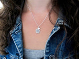 Sterling Silver Mother Daughter Knitten Necklaces