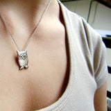 Sterling Silver Mother Daughter Owl Necklaces