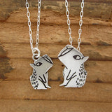 Sterling Silver Mother Daughter Capybara Necklaces