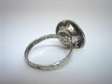Round Sterling Silver and Pearl Ring