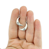 Sterling Silver Crescent Moon Earrings - Crescent Moon Jewelry