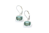 Tiny Elephant Earrings - Enamel and Sterling Silver Baby Elephant Earrings