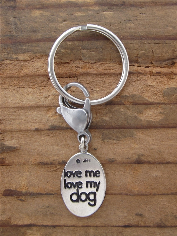 Mark Poulin Jewelry Pewter Dog Keychain