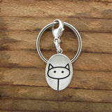 Sterling Silver Best Cat Ever Keychain