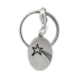 Sterling Silver Howling Wolf and Shooting Star Keychain