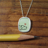 Sterling Silver and Enamel Dog Necklace - Dog Jewelry and Gifts