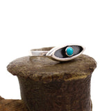 Sterling Silver Evil Eye Ring with Turquoise Gemstone - Gemstone Ring