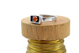Modern Carnelian Ring - Sterling Silver and Carnelian Ring for Men and Women