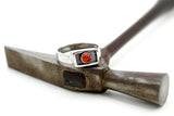Modern Carnelian Ring - Sterling Silver and Carnelian Ring for Men and Women