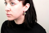 Modern Blue Chalcedony Earrings - Organic Shaped Round Chalcedony Dangle Earrings