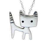 Sterling Silver Tom Cat Charm Necklace on an Adjustable Sterling Chain