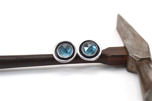 Modern Kyanite Post Earrings