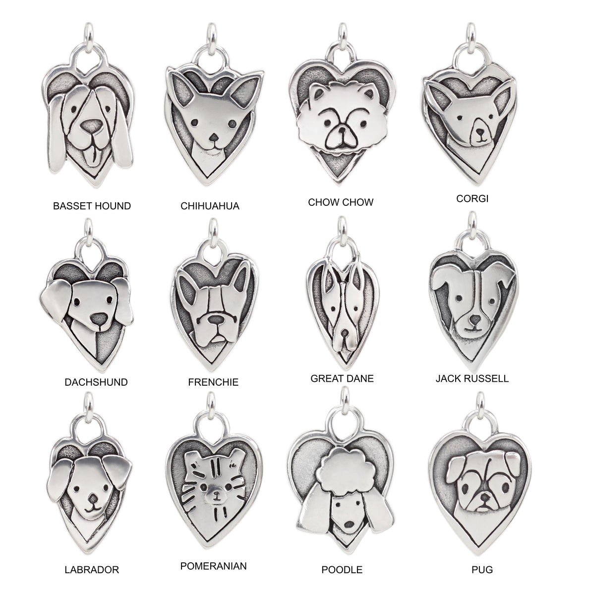 Good Dogs Charm Bracelet - Sterling Silver Bracelet with 6 Dog Charms –  Mark Poulin Jewelry