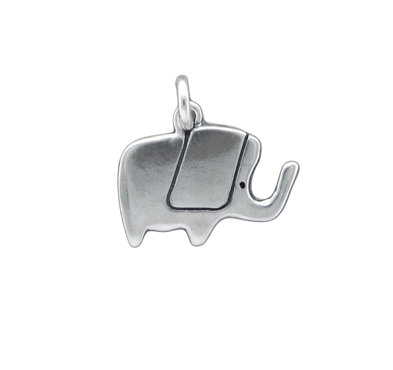 Sterling Silver Elephant Necklace on Adjustable Chain - Elephant Charm