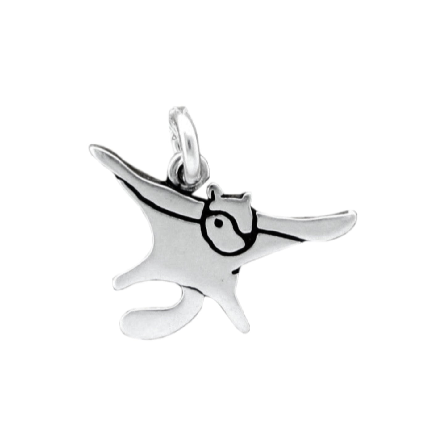 Sterling Silver Squirrel Necklace - Flying Squirrel Pendant