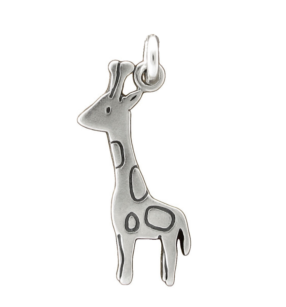 Sterling Silver Giraffe Charm Necklace on an Adjustable Chain