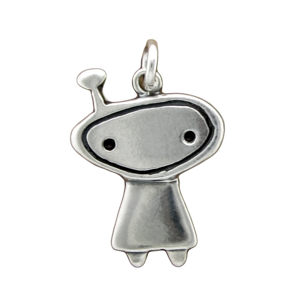 Sterling Silver Orbit Girl Necklace on Adjustable Chain - Explorer Charm