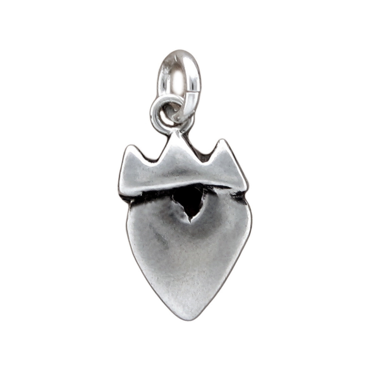 Sterling Silver Crown Heart Necklace - Modern Claddagh Necklace