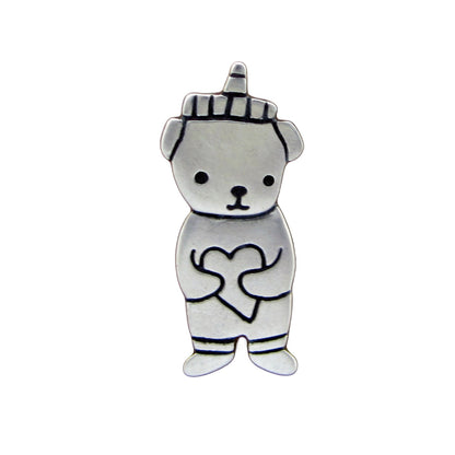 Sterling Silver Honey Bear Charm Necklace on Adjustable Chain