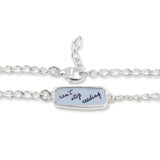 Sterling Silver Reversible "Bookish" and "Can't Stop Reading" Bracelet on Adjustable Link Chain - Gift for Readers and Scholars