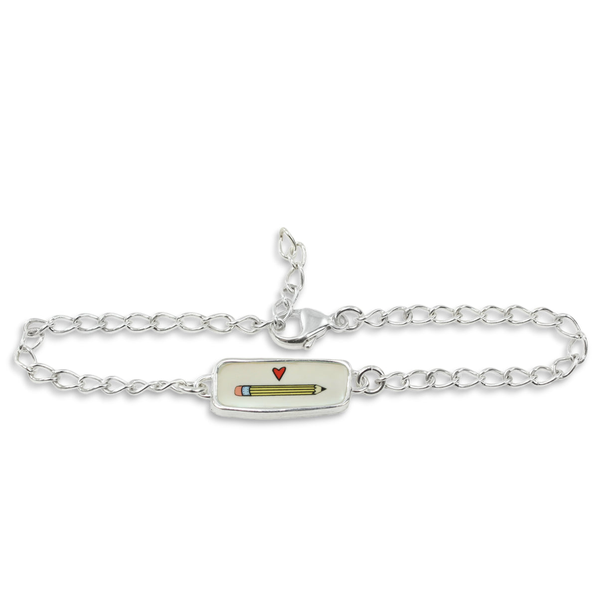 Reversible Draw and Pencil Sterling Silver and Enamel Bracelet