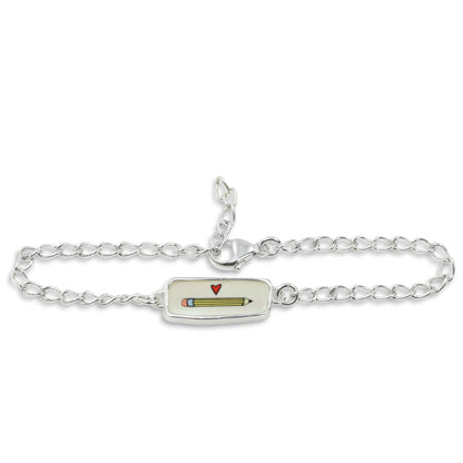Reversible Write and Pencil Sterling Silver and Enamel Bracelet