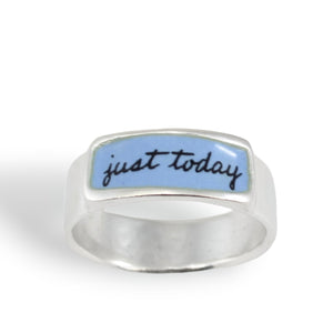 Sterling Silver and Enamel Just Today Band Ring - In This Moment - Recovery