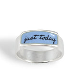 Sterling Silver and Enamel Just Today Band Ring - In This Moment - Recovery