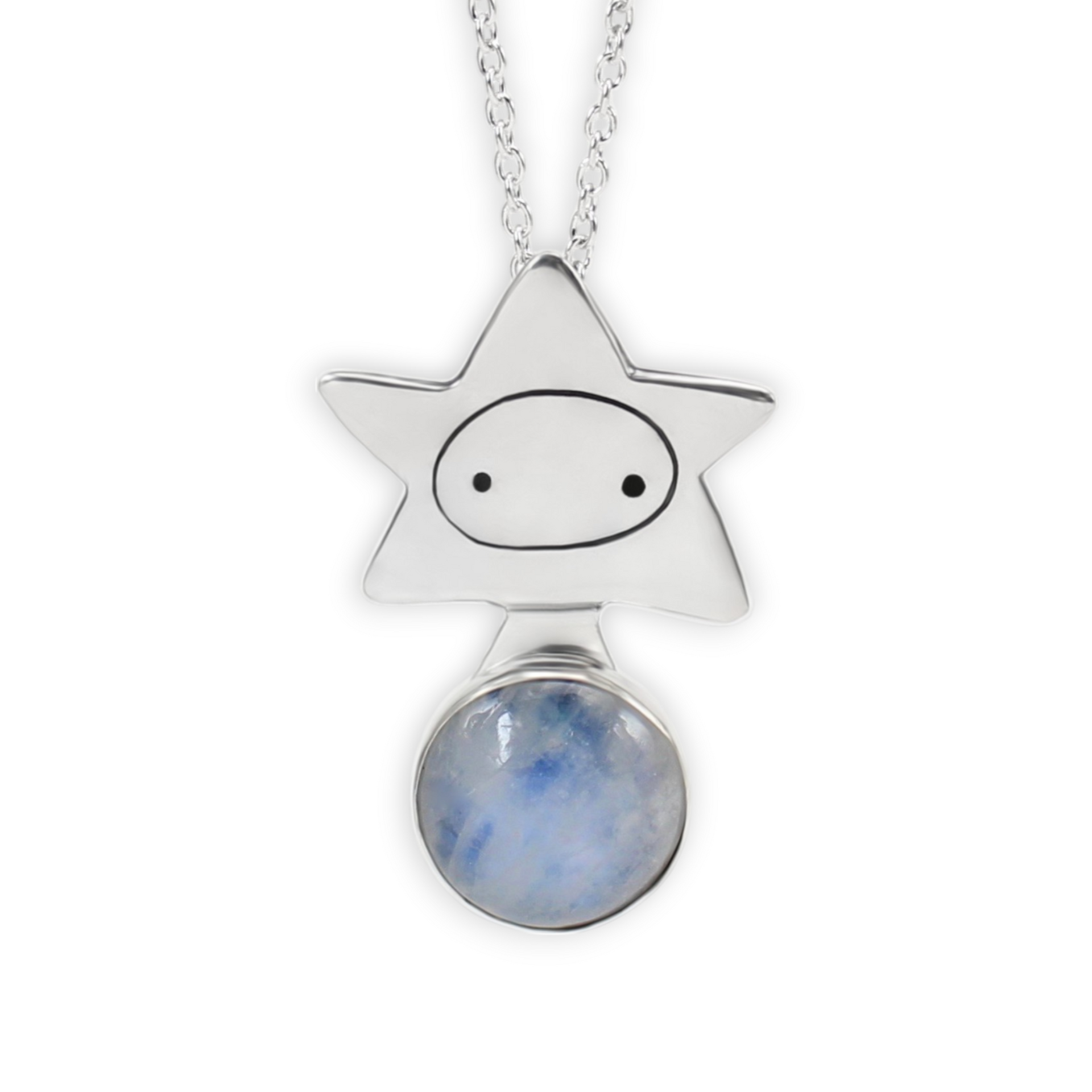 Moonstone Star Girl Necklace – Mark Poulin Jewelry