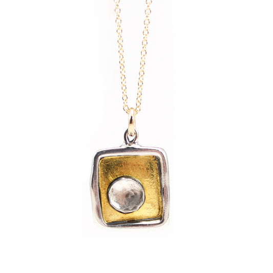 White Topaz and 24k Gold Necklace