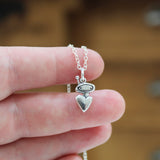 Sterling Silver Mother Daughter Astronaut Heart Necklaces