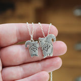 Sterling Silver Mother Daughter Squirrel Necklaces