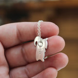 Sterling Silver Mother Daughter Squirrel Necklaces