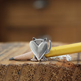 Sterling Silver Peek-a-Cat Necklace Charm on an Adjustable Sterling Chain