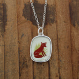 Fox Necklace - Magical Red Fox Charm Pendant - Trickster - Shapeshifter - Transformation