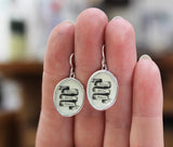 New Beginning Gift -Follow Your Heart Earrings - Sterling Silver and Vitreous Enamel Travel or Going Away Gift - Adventure - Launch -