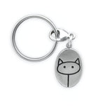 Sterling Silver Best Cat Ever Keychain