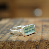 We were together I forget the rest - Romantic Walt Whitman Quote Ring in Sterling Silver - Great for Stacking