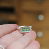 We were together I forget the rest - Romantic Walt Whitman Quote Ring in Sterling Silver - Great for Stacking