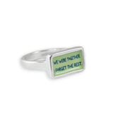 We were together I forget the rest - Romantic Walt Whitman Quote Ring in Sterling Silver - Great for Stacking