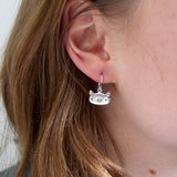 Sterling Silver Pig Earrings