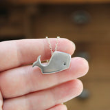 Sterling Silver Mother Daughter Whale Necklaces