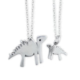 Sterling Silver Mother Daughter Dinosaur Necklaces