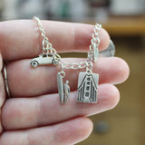 Golden Gate Bridge Charm Bracelet - 100% Sterling Silver - Charm Bracelet with Seven Bridge Charms - San Francisco -Adjustable