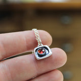 Tiny Rose Cut Garnet Pendant for Layered or Stand Alone Look