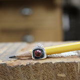 Tiny Rose Cut Garnet Pendant for Layered or Stand Alone Look