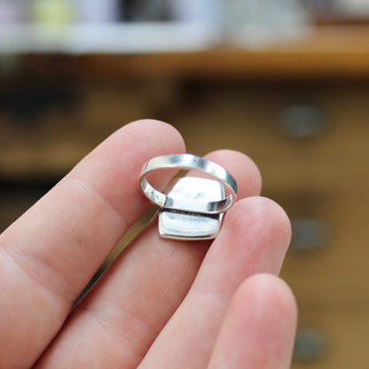 Dog Ring - Sterling Silver Labrador Charm Ring in sizes 5 through 10