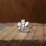 Bee Ring made with Sterling Silver in whole Sizes 5 through 10 - Queen Bee Jewelry