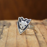 Sterling Silver Chihuahua Ring - Chihuahua Love Forever -  Gift for Dog Lovers