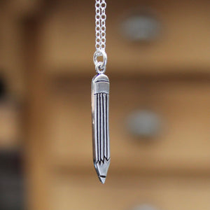 Sterling Silver Pencil Charm for Artist, Designers, Architects, Writers, Mathematicians, If You Know You Know